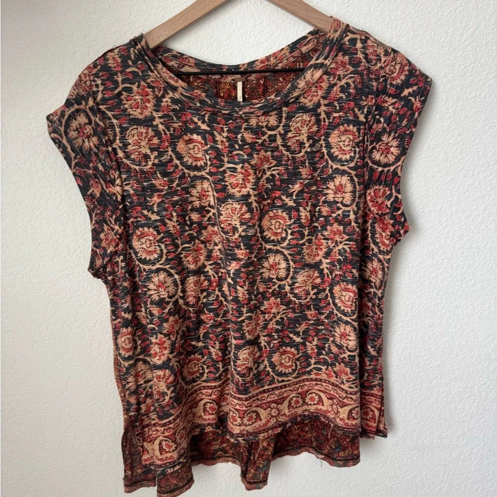 Free People High Tide Printed Tee Midnight Combo - XS - Picture 2 of 5